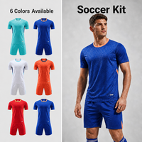 Maillot de football court personnalisé Kata imprimé par transfert thermique, en polyester respirant et à séchage rapide, avec logo, numéro et pour entraînement d'équipe