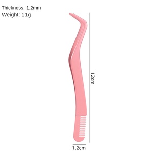 <span class=keywords><strong>Pince</strong></span> à <span class=keywords><strong>cils</strong></span> en acier inoxydable 10 mm, précise et durable, avec peigne coudé, dispositif auxiliaire pour <span class=keywords><strong>cils</strong></span>, type hippocampe, pour greffe de <span class=keywords><strong>faux</strong></span> <span class=keywords><strong>cils</strong></span> - Product Image 6