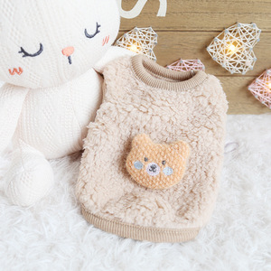 All'ingrosso a buon mercato Pet inverno stampa canotta cane morbido cartone animato vestiti per orsacchiotto molto piccolo cuccioli <span class=keywords><strong>di</strong></span> cani appena nati - Product Image 2