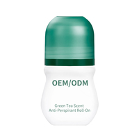 Déodorant Roll-On au Thé Vert et aux Herbes, Parfum Boisé Naturel, Anti-transpirant Portable pour le Contrôle Quotidien de la Transpiration et des Odeurs Corporelles