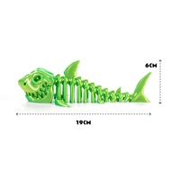 Squelette de requin articulé en plastique PLA imprimé en 3D, jouet flexible, figurine anti-stress, décoration de bureau, modèle animal personnalisé OEM, cadeau