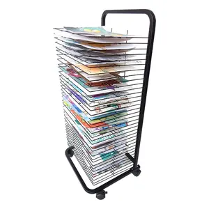 20 tiers metal Screen Printing a3 corrugated paper t-shirt clothes silk screen drying display rack
