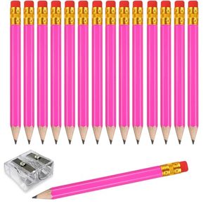 Crayon de golf en bois HB de haute qualité, rouge rosé, avec grande gomme, prix bas, vente en gros pour enfants, crayons standard - Product Image 3