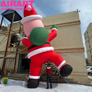 Cute Inflatable Santa Claus, <strong>Climbing</strong> Inflatable Santa Claus Mascot for Display - Product Image 2