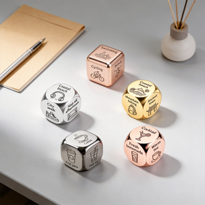 Dado de Decisión Metálico Personalizado Grabado, Cubo de Aleación Sólida para Tomar Decisiones, Novedoso Regalo de Recuerdo, Promociones de Marca para Oficina, Directo de Fábrica - Product Image 5
