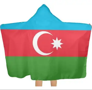 Bendera Poliester 100% Kustom Bendera Badan Azerbaijan