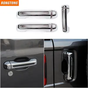 Car Door Handle Outer Tail Door Handle Cover Trim for Jeep Wrangler JL 2018+