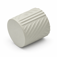 Capuchon de parfum cylindrique texturé blanc de luxe OEM, logo personnalisé, fermeture de flacon de parfum en métal pour emballage de parfum haut de gamme