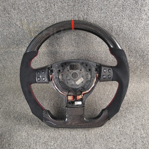 Volant de course artistique en cuir et fibre de carbone pour VW Golf MK6 Skoda Jetta <span class=keywords><strong>Sedan</strong></span>, volant en fibre de carbone - Product Image 4