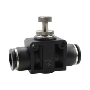 ข้อต่อท่ออากาศแบบปรับได้ LSA8 4 6 10 12 มม. วาล์วควบคุมการไหลสำหรับการควบคุมความเร็วของท่อส่งก๊าซ - Product Image 1