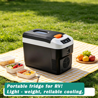 Mini réfrigérateur-congélateur de voiture 10L 12V DC portable pour camping, camion, fourgon, voyage, extérieur