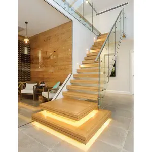 Cbmmart interior escada de madeira invisível flutuante escadas escalier