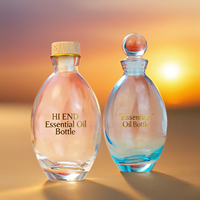 Flacon compte-gouttes en verre de luxe en forme de larme de 180 ml avec bouchon compte-gouttes |   Diffuseur de parfum à roseaux rechargeable