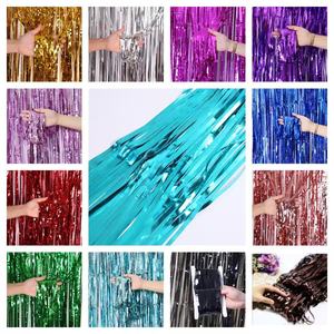 <span class=keywords><strong>Rideau</strong></span> à franges carrées en <span class=keywords><strong>plastique</strong></span> pour décoration de fond de fête de remise de diplôme, mariage, Noël, rideaux de pluie haut de gamme - Product Image 1