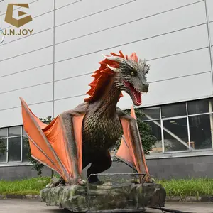 SGAD119-dragón animatrónico realista para Parque, modelo de dragón occidental personalizado