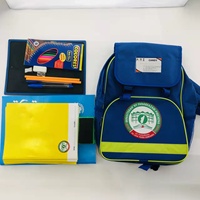 Sac d'école en gros Kit de retour à l'école d'appel d'offres du gouvernement pour enfants papeterie ensemble de sacs à dos de Madagascar