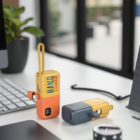 Chargeur portable USB C Power Bank 5000mAh Petit chargeur de téléphone portable Android Compact Plug in Battery Pack