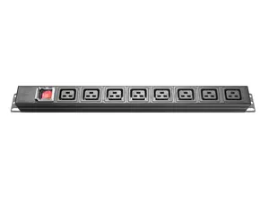 8 منافذ IEC C19 PDU الأساسية, 8 منافذ IEC C19 الأساسية Pdu مع مفتاح كسر مزدوج من الألومنيوم شل PDU