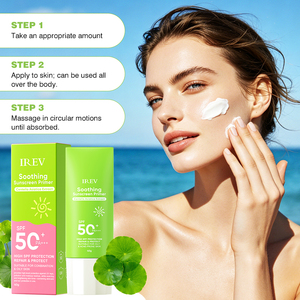 Crème solaire isolante apaisante à l'extrait de plantes SPF50+ Centella Asiatica, protection UV, marque privée OEM, adaptée aux activités de plein air - Product Image 5