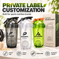 Bouteille shaker de fitness Tritan sans BPA de 600 ml en gros avec logo personnalisé, couvercle anti-fuite et boule mélangeuse pour la gym et les boissons protéinées