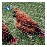 Vente treillis métallique hexagonal triple torsion rouleau de treillis métallique de poulet en plastique galvanisé/clôture en fil de poulet enduit de PVC de 8 pieds de haut