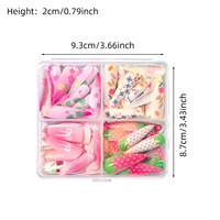 Faux ongles à presser longs, motif floral dégradé rose et blanc, imprimé fraise, style Armor Ins, pour nail art