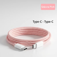 Kabel Data Pengisian Cepat USB-C PD 60W/100W Berjaring, Konduktor Tembaga Murni, Selubung Nilon, Transfer 480Mbps, iPhone 15 Android FCC/CE