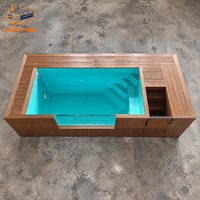 Piscine hors sol en fibre de verre durable pour adultes et enfants, facile à installer, avec débordement, spa à eau chaude, outils et accessoires