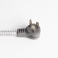 Câble d'alimentation DIY en cuivre pur à 100 %, cordon tressé avec interrupteur, douille E27 en bakélite et anneau de suspension pour abat-jour, pour appareils électroménagers