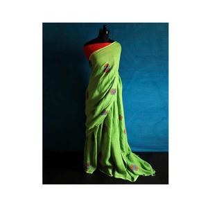 Nueva llegada UDDUP indio mano bloque impreso puro Lino Saree diseño elegante Unisex para ocasiones especiales ropa de fiesta - Product Image 1