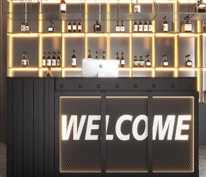 Meja Kerja <span class=keywords><strong>Bar</strong></span> Komersial Kustom Desain Konter Stasiun <span class=keywords><strong>Bar</strong></span> Koktail Baja Tahan Karat - Product Image 2