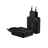 Chargeur USB-C ultra fin Tommox 65W à charge rapide avec 2 ports Type-C pour iPad, Macbook, appareil photo et écouteurs
