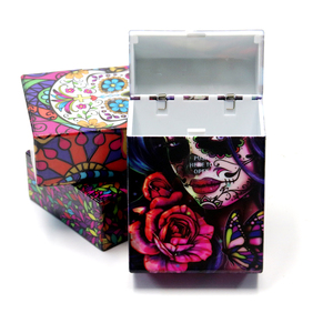 Creative 20pcs <strong>Automatic</strong> Pop-up <strong>Cigarette</strong> Boxes for Unisex Plastic Colorful Prints <strong>Cigarette</strong> case - Product Image 5