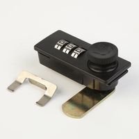 Serrure à combinaison mécanique à 3 chiffres, ronde, en alliage de zinc, serrure de boîte aux lettres en acier inoxydable