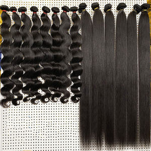 ブラジル産原毛束卸売業者、キューティクルが揃った原毛束ウィーブ、ダブルドローイングの安価な人毛エクステ - Product Image 2