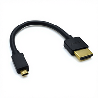 Câble Micro HDTV portable mâle-mâle avec gaine en PVC, conducteur en cuivre sans oxygène pour tablette/ordinateur portable/moniteur, transmission vidéo 4K