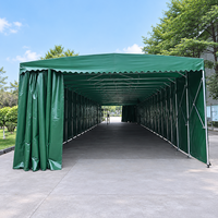 Auvent rétractable en bâche PVC imperméable avec structure en acier galvanisé, abri mobile pour voiture, protection de stationnement extérieur