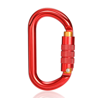 Mousqueton d'escalade en aluminium rond à verrouillage automatique en forme de D, 25 kN, haute résistance, pour équipement de sécurité professionnel d'escalade sur rocher