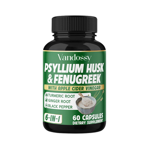Cápsulas de polvo de cáscara de <span class=keywords><strong>psyllium</strong></span> orgánico puro 99%, suplemento de fibra dietética Natural para adultos, peso de desintoxicación de Salud Digestiva - Product Image 1