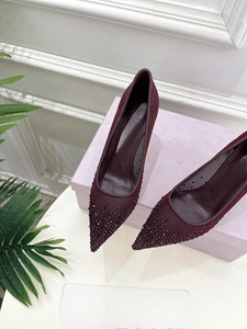 Zapatos Jimmy de Tacón Alto, Transpirables, con Malla, Modernos y Elegantes, Decoración de Diamantes en Degradado, Nuevo y Popular - Product Image 6