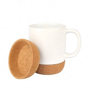 แก้วกาแฟเซรามิกขนาด 15 ออนซ์ แบบสั่งทำพิเศษ พร้อมฐานไม้ก๊อกและฝาปิดกันหก เหมาะสำหรับใช้ในบ้านและที่ทำงาน - Product Image 4