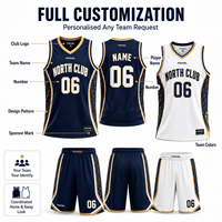Conjunto de Uniforme de Baloncesto Personalizado para el Hogar y Fuera de Casa, Diseño de Dos Equipos, Camiseta y Pantalones Cortos Sublimados para Clubes del Reino Unido, Ligas Escolares y Torneos