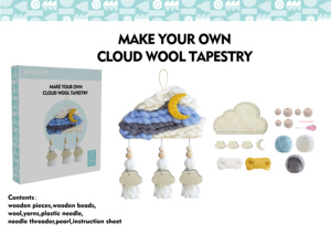 Kit de Bricolage <span class=keywords><strong>VOSAN</strong></span> : Créez Votre Propre Nuage en Bois et Laine – Jouet Éducatif Fait Main pour Enfants - Product Image 4