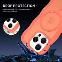 Étui de téléphone portable magnétique à chargement sans fil anti-chute en TPU souple pour iPhone 14 15 16 Plus 16e 17e 17 Air Pro Pro Max