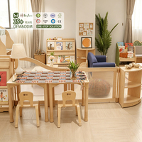 Ensemble table et chaise pour enfants d'âge préscolaire, design moderne Reggio, Hikeylove, bois écologique, durable, sûr, pour garderie
