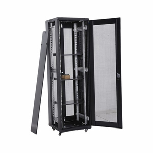 Floor Standing Network Cabinet 18U to 42U Thickened Cold Rolled Steel Adjustable <b>Rack</b> Security Door Server Data Enclosure - Product Image 1