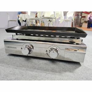 Gril à gaz professionnel pour barbecue à 3 brûleurs avec plaque chauffante latérale pour barbecue <span class=keywords><strong>Plancha</strong></span> pour fournitures d'hôtel et de restaurant - Product Image 6