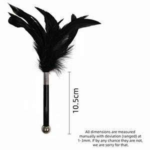 Flirten Feder Tickler mit Metall Zauberstab Feder Ernte für Erwachsene Sex Verspielte Gadget für Männer und Frauen - Product Image 2