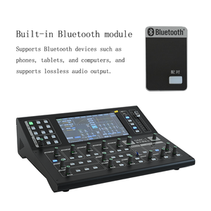 Console de mixage numérique professionnelle 12 canaux en métal avec amplificateur intégré, connectivité <span class=keywords><strong>Bluetooth</strong></span> et USB pour utilisation en studio - Product Image 4