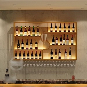 Étagère de rangement multifonctionnelle créative et décorative, cadre suspendu, comptoir de bar, porte-vin, <span class=keywords><strong>caisse</strong></span> enregistreuse, armoire pour présentoirs - Product Image 4